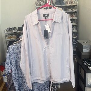 PAIGE Crushed Iris Torin Crinkle Jacket